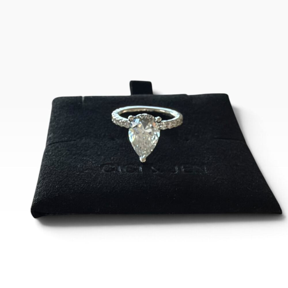 Moissanite Stone Ring for Women925 Sterling Silver Elegant Bridal Jewelry size 6